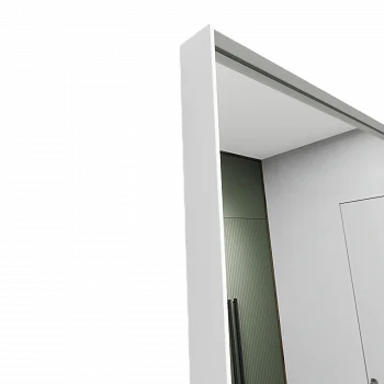 Напольное прямоугольное зеркало в белой металлической раме «Мускат» XL 220 см (в тонкой раме на ножке)